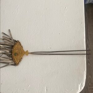 Japanese Vintage gold and silver geisha maiko Kanzashi hair pin